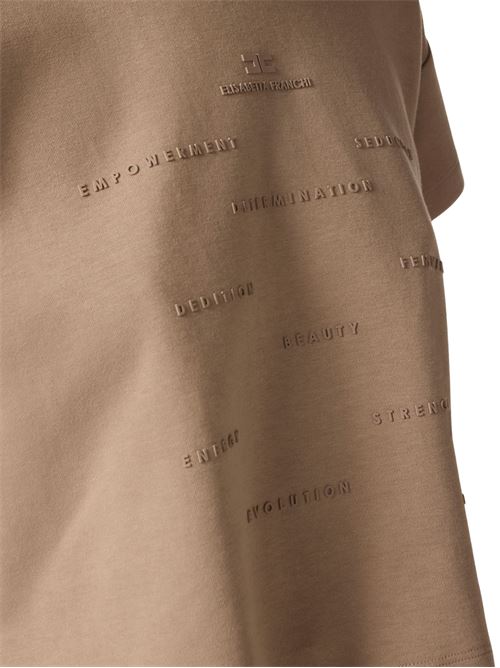 T-shirt con stampa in rilievo Elisabetta Franchi | MA73D61E2229